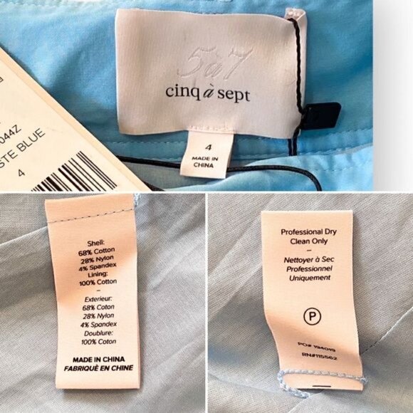 NWT CINQ À SEPT Jackie Belted Tiered Midi Skirt, Size 4, Celeste Blue - Picture 12 of 16